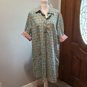 [Just Darviny] Pattern Cotton Dress - Size Large